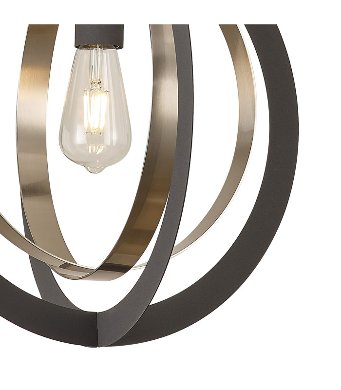 Bethany 40cm Pendant 1 x E27 Graphite/Satin Nickel-8
