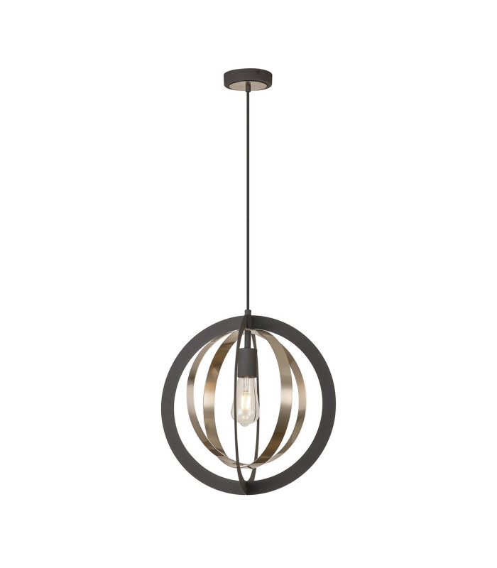 Bethany 40cm Pendant 1 x E27 Graphite/Satin Nickel-10