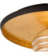 Hawley 36cm Flush Ceiling/Wall Light 1 Light G9 Gold Leaf/Coffee/Amber Rippled Glass Shade-6