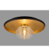 Hawley 36cm Flush Ceiling/Wall Light 1 Light G9 Gold Leaf/Coffee/Clear Rippled Glass Shade-3