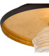Hawley 36cm Flush Ceiling/Wall Light 1 Light G9 Gold Leaf/Coffee/Clear Rippled Glass Shade-6
