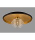 Hawley 36cm Flush Ceiling/Wall Light 1 Light G9 Gold Leaf/Coffee/Clear Rippled Glass Shade-8