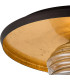 Hawley 36cm Flush Ceiling/Wall Light 1 Light G9 Gold Leaf/Coffee/Smoke Rippled Glass Shade-6