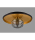 Hawley 36cm Flush Ceiling/Wall Light 1 Light G9 Gold Leaf/Coffee/Smoke Rippled Glass Shade-8