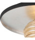 Hawley 36cm Flush Ceiling/Wall Light 1 Light G9 Silver Leaf/Anthracite/Amber Rippled Glass Shade-6