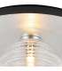 Hawley 36cm Flush Ceiling/Wall Light 1 Light G9 Silver Leaf/Coffee/Clear Rippled Glass Shade-5