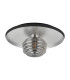 Hawley 36cm Flush Ceiling/Wall Light 1 Light G9 Silver Leaf/Coffee/Smoke Rippled Glass Shade-4