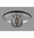 Hawley 36cm Flush Ceiling/Wall Light 1 Light G9 Silver Leaf/Coffee/Smoke Rippled Glass Shade-8
