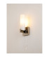 Ellenville Pull Switch Wall Light 1 Light E14 IP44 Antique Brass/Opal Glass-3