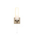 Ellenville Pull Switch Wall Light 1 Light E14 IP44 Antique Brass/Opal Glass-5
