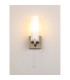 Ellenville Pull Switch Wall Light 1 Light E14 IP44 Antique Brass/Opal Glass-14