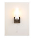 Ellenville Pull Switch Wall Light 1 Light E14 IP44 Bronze/Opal Glass-14