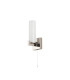 Ellenville Pull Switch Wall Light 1 Light E14 IP44 Polished Nickel/Opal Glass-5