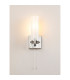 Ellenville Pull Switch Wall Light 1 Light E14 IP44 Polished Nickel/Opal Glass-15