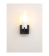 Ellenville Pull Switch Wall Light 1 Light E14 IP44 Satin Black/Opal Glass-12
