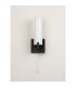 Ellenville Pull Switch Wall Light 1 Light E14 IP44 Satin Black/Opal Glass-13