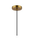 Versailles 12cm Pendant Tubular Glass 1 x E27 Aged Brass/Blue/Black Braided Cable-7