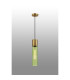 Versailles 12cm Pendant Tubular Glass 1 x E27 Aged Brass/Green/Black Braided Cable-3