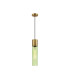 Versailles 12cm Pendant Tubular Glass 1 x E27 Aged Brass/Green/Black Braided Cable-4