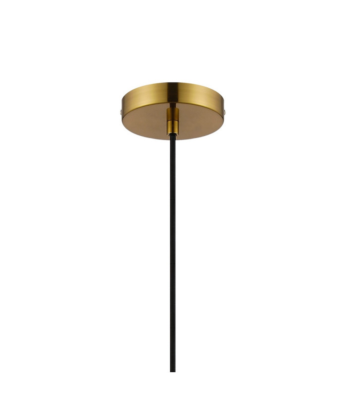 Versailles 12cm Pendant Tubular Glass 1 x E27 Aged Brass/Green/Black Braided Cable-7