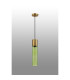 Versailles 12cm Pendant Tubular Glass 1 x E27 Aged Brass/Green/Black Braided Cable-8