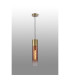 Versailles 12cm Pendant Tubular Glass 1 x E27 Antique Brass/Copper Fade/Black Braided Twisted Cable-3
