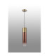 Versailles 12cm Pendant Tubular Glass 1 x E27 Antique Brass/Copper Fade/Black Braided Twisted Cable-8