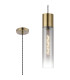 Versailles 12cm Pendant Tubular Glass 1 x E27 Antique Brass/Smoke Fade/Black Braided Twisted Cable-1