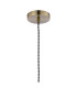 Versailles 12cm Pendant Tubular Glass 1 x E27 Antique Brass/Smoke Fade/Black Braided Twisted Cable-7