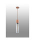 Versailles 12cm Pendant Tubular Glass 1 x E27 Antique Copper/Clear/Brown Braided Cable-7