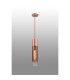 Versailles 12cm Pendant Tubular Glass 1 x E27 Antique Copper/Copper Fade/Brown Braided Cable-3