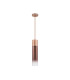 Versailles 12cm Pendant Tubular Glass 1 x E27 Antique Copper/Copper Fade/Brown Braided Cable-5