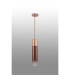 Versailles 12cm Pendant Tubular Glass 1 x E27 Antique Copper/Copper Fade/Brown Braided Cable-8