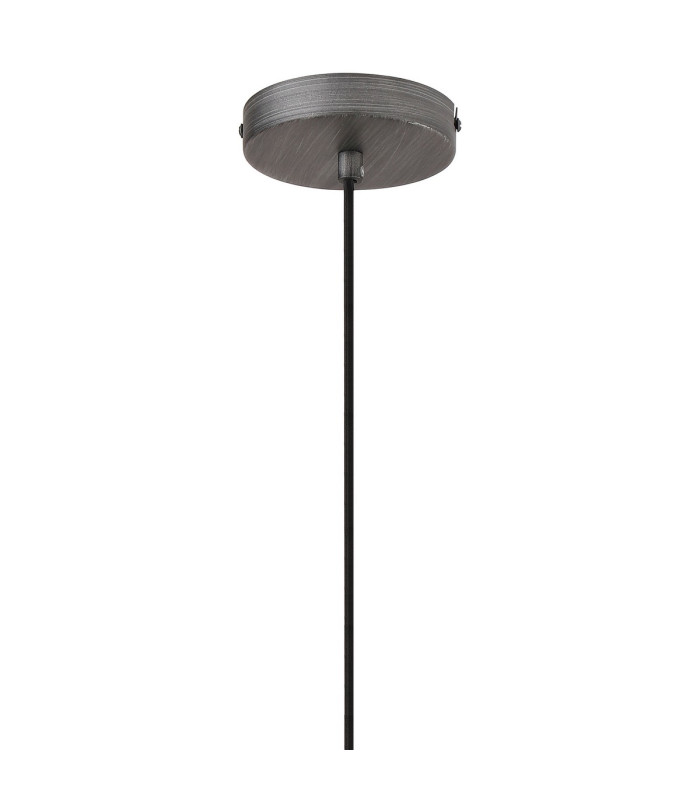 Versailles 12cm Pendant Tubular Glass 1 x E27 Pewter/Green/Black Braided Cable-7