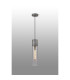 Versailles 12cm Pendant Tubular Glass 1 x E27 Pewter/Smoke Fade/Black Braided Cable-3