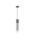 Versailles 12cm Pendant Tubular Glass 1 x E27 Pewter/Smoke Fade/Black Braided Cable-5