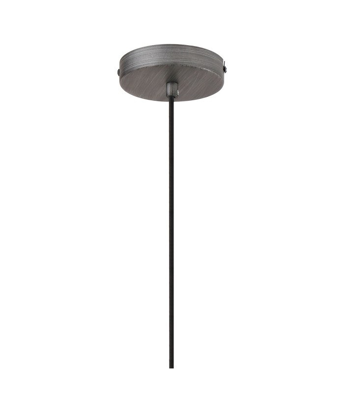 Versailles 12cm Pendant Tubular Glass 1 x E27 Pewter/Smoke Fade/Black Braided Cable-7
