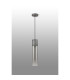 Versailles 12cm Pendant Tubular Glass 1 x E27 Pewter/Smoke Fade/Black Braided Cable-8