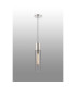 Versailles 12cm Pendant Tubular Glass 1 x E27 Polished Nickel/Smoke Fade/Dark Grey Braided Cable-3
