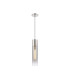 Versailles 12cm Pendant Tubular Glass 1 x E27 Polished Nickel/Smoke Fade/Dark Grey Braided Cable-4