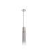 Versailles 12cm Pendant Tubular Glass 1 x E27 Polished Nickel/Smoke Fade/Dark Grey Braided Cable-5