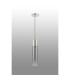 Versailles 12cm Pendant Tubular Glass 1 x E27 Polished Nickel/Smoke Fade/Dark Grey Braided Cable-8