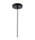 Versailles 12cm Pendant Tubular Glass 1 x E27 Satin Black/Clear/Black Braided Twisted Cable-7