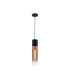 Versailles 12cm Pendant Tubular Glass 1 x E27 Satin Black/Copper Fade/Black Braided Twisted Cable-4