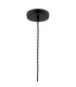 Versailles 12cm Pendant Tubular Glass 1 x E27 Satin Black/Copper Fade/Black Braided Twisted Cable-7