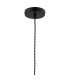 Versailles 12cm Pendant Tubular Glass 1 x E27 Satin Black/Smoke Fade/Black Braided Twisted Cable-7