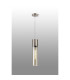 Versailles 12cm Pendant Tubular Glass 1 x E27 Satin Nickel/Cognac/Clear Twisted Cable-3
