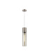 Versailles 12cm Pendant Tubular Glass 1 x E27 Satin Nickel/Cognac/Clear Twisted Cable-4