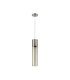 Versailles 12cm Pendant Tubular Glass 1 x E27 Satin Nickel/Cognac/Clear Twisted Cable-5