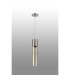 Versailles 12cm Pendant Tubular Glass 1 x E27 Satin Nickel/Cognac/Clear Twisted Cable-8